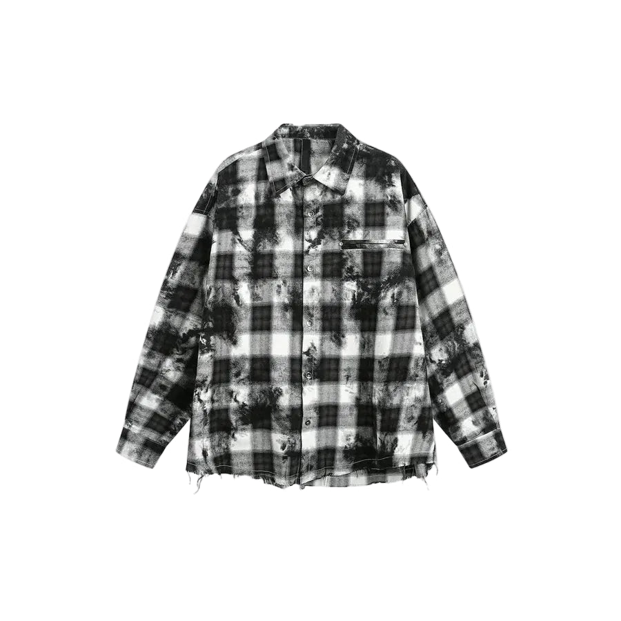 Men’s Black and White Long Sleeve Shirt