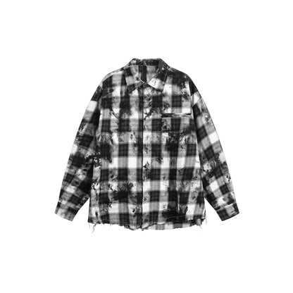 Men’s Black and White Long Sleeve Shirt