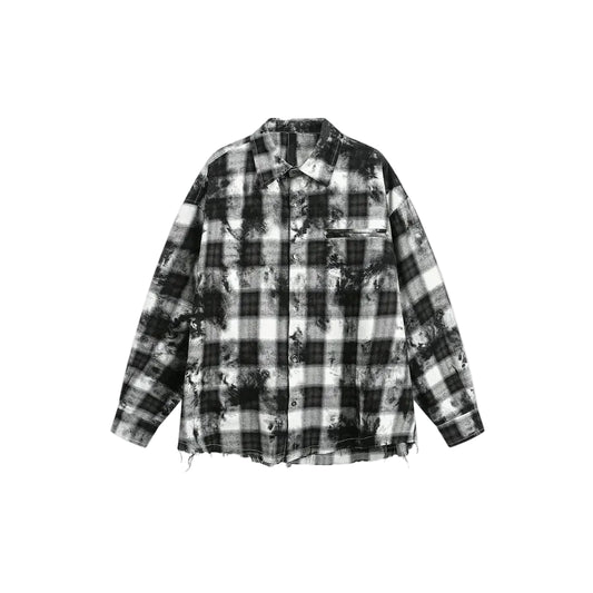 Men’s Black and White Long Sleeve Shirt