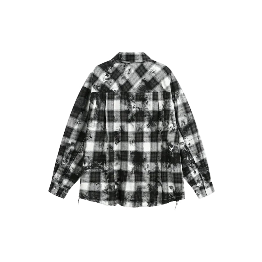 Men’s Black and White Long Sleeve Shirt