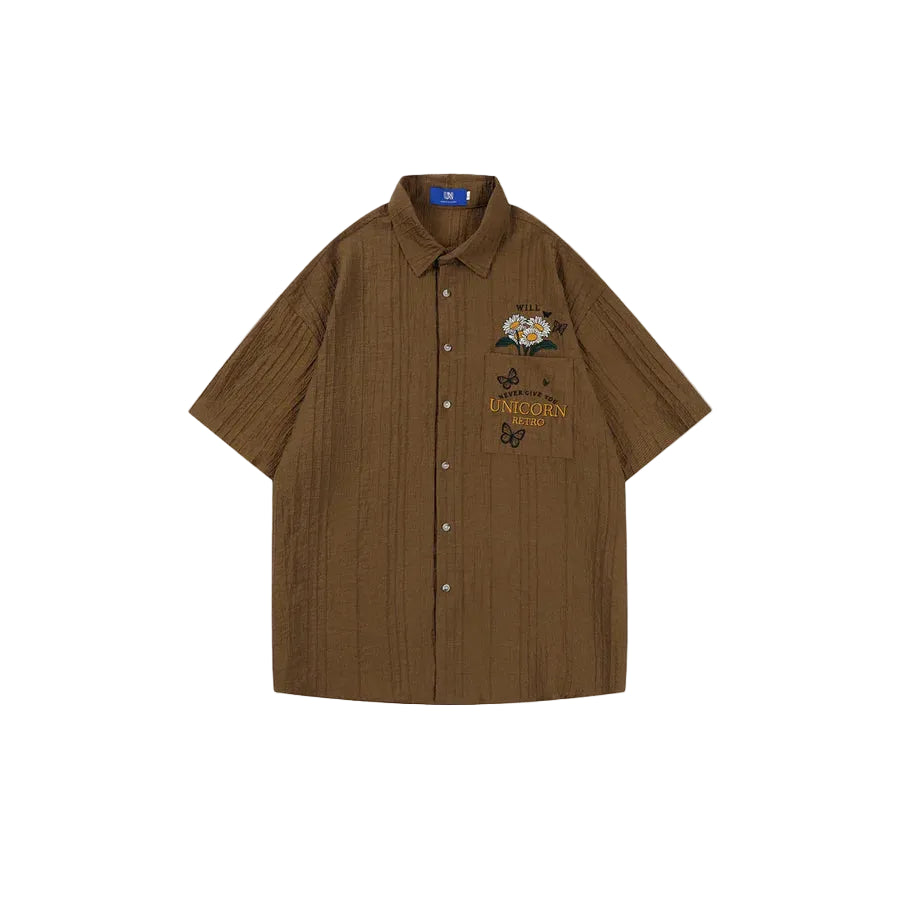 Men’s Brown Short Sleeve Shirt