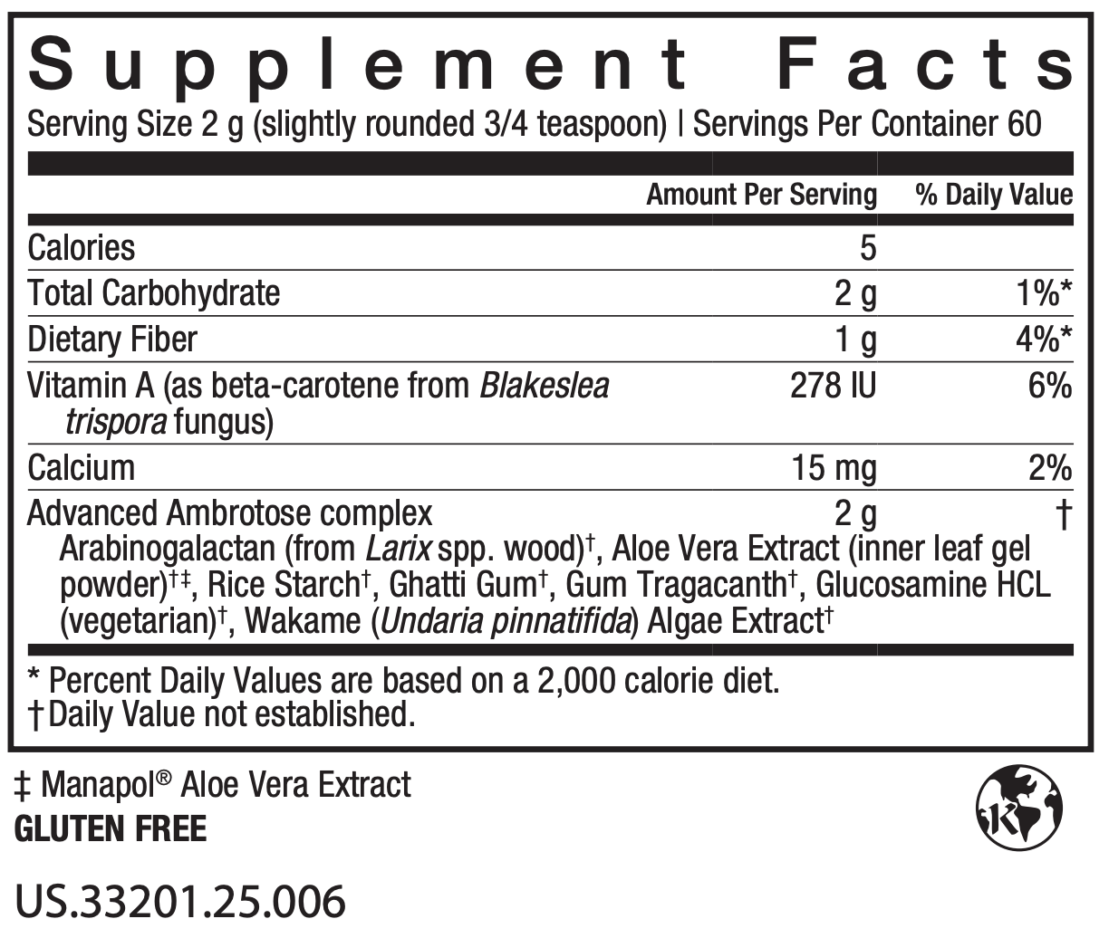 Advanced Ambrotose 120g Powders
