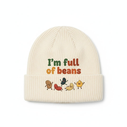 Knitted beanie - Beige